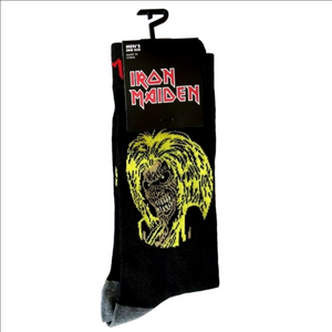 4/$25 Iconic Heavy Metal Band Iron Maiden Novelty Crew Socks  Unisex New